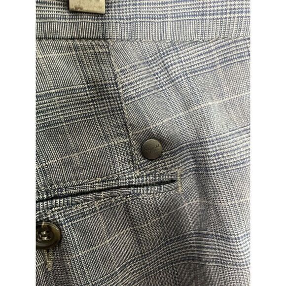 NWT Canali Gray Plaid pants 56 (40 x 35 ) Trousers Contemporary Fit Linen Blend* - Picture 9 of 16